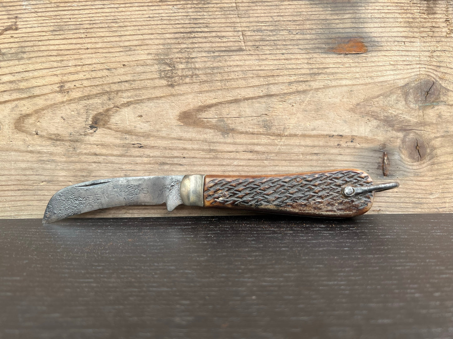 Vintage Folding Pit Belt Knife Humphreys Radiant from Sheffield - Hayden Nilos