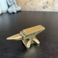 Small Solid Brass Anvil Stamped WORKINGTON Blacksmith Desk Paperweight Decor