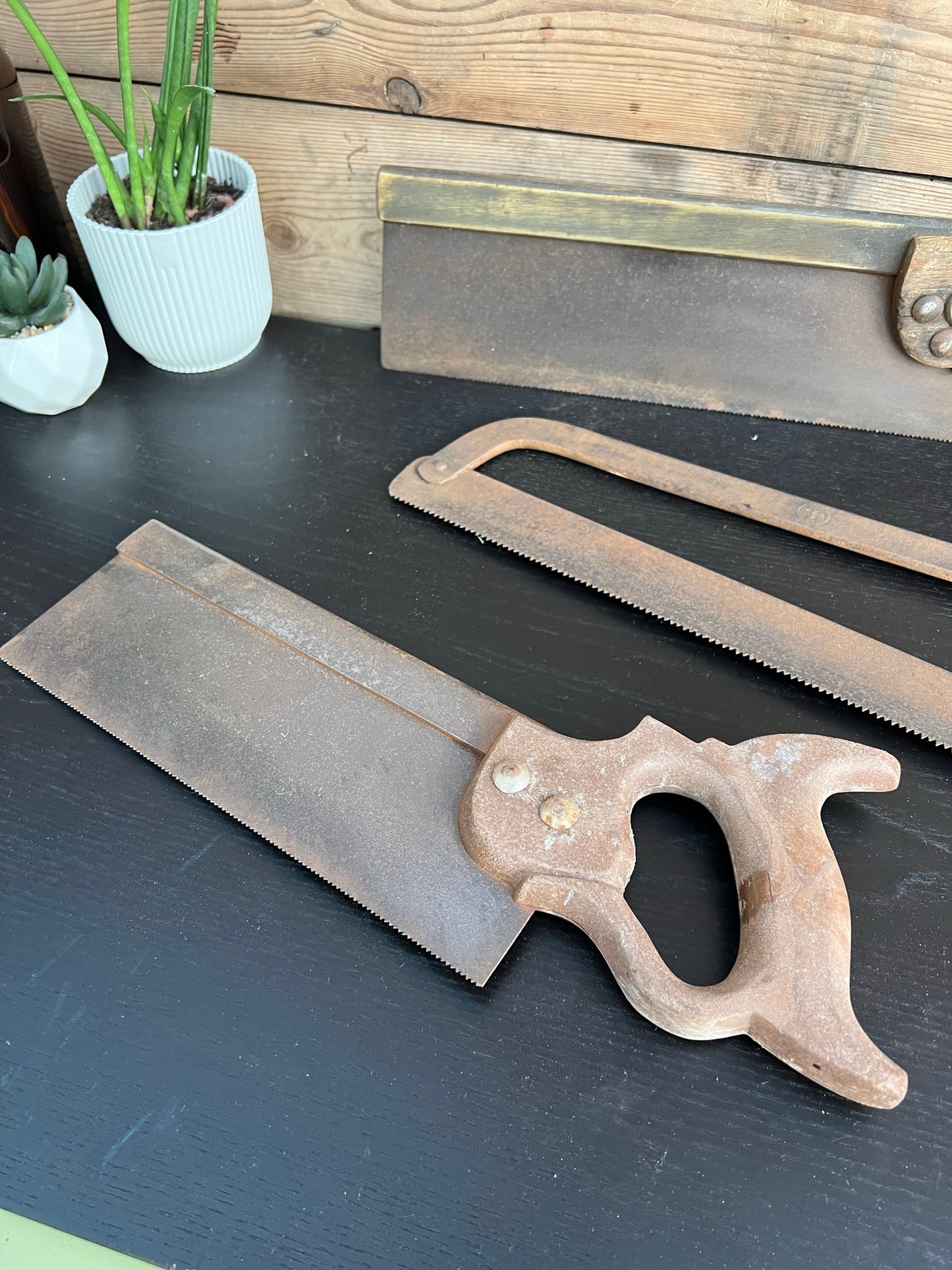 3x Vintage Woodwork Handsaw Job Lot Carpenter Hand Saw Vintage Tools