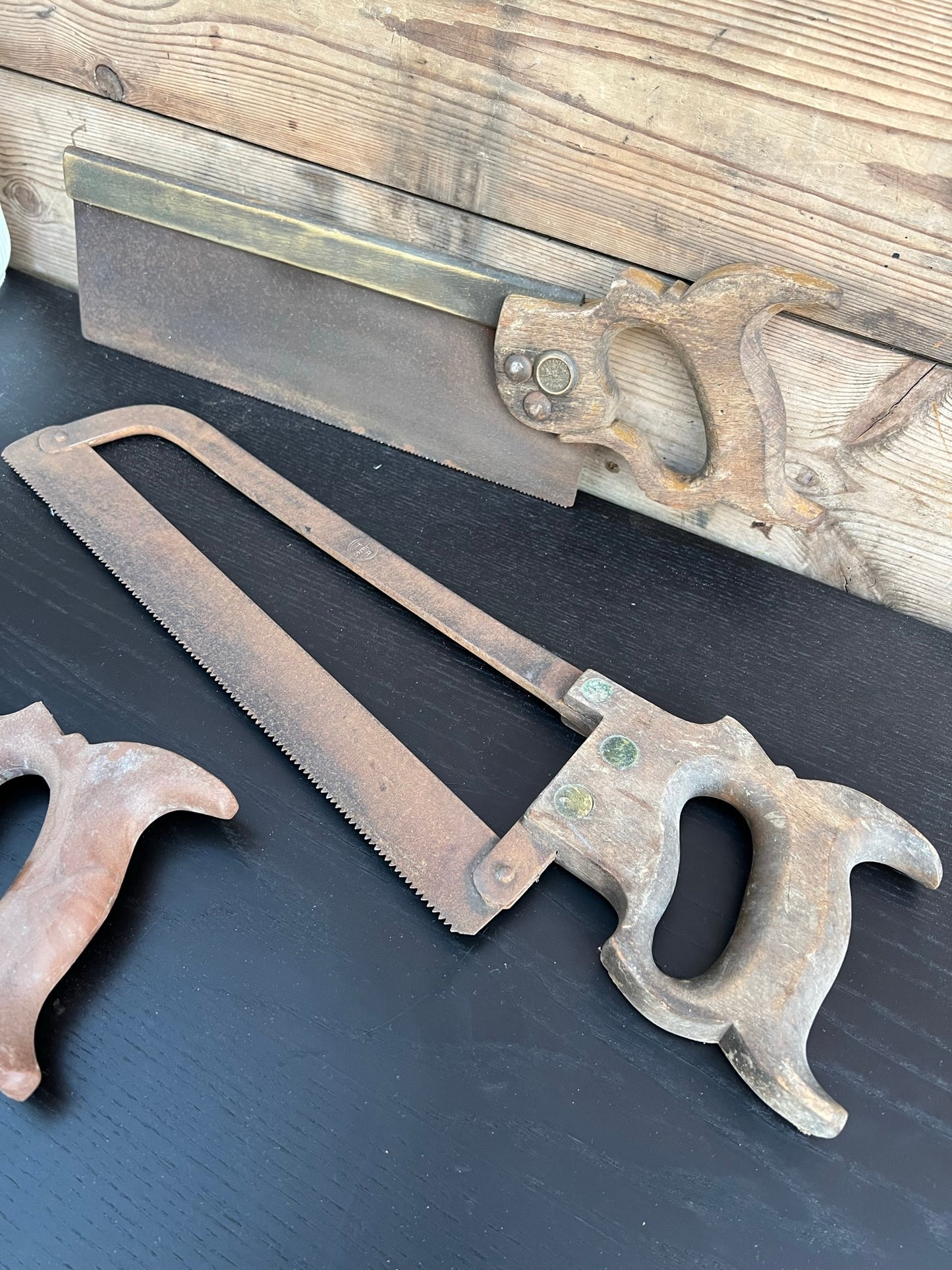 3x Vintage Woodwork Handsaw Job Lot Carpenter Hand Saw Vintage Tools