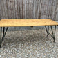 Rustic Industrial Trestle Table Wooden Folding Table Reclaimed Farmhouse Dining Ex Army Office Desk
