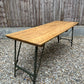 Rustic Industrial Trestle Table Wooden Folding Table Reclaimed Farmhouse Dining Ex Army Office Desk