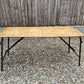 Rustic Folding Wooden Trestle Table Vintage Dining Military Army Reclaimed Home Camping Garden BBQ