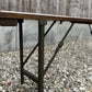 Rustic Industrial Bench Wooden Folding Trestle Bench Farmhouse Dining Camping Seat Reclaimed Army