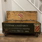 Vintage Wooden Ammo Box Side Table 1983 Rustic Storage Chest Industrial Trunk Home Coffee Table