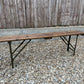 Wooden Folding Trestle Bench Reclaimed Heavy Duty Rustic Farmhouse Home Garden Army
