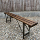 Wooden Folding Trestle Bench Reclaimed Heavy Duty Rustic Farmhouse Home Garden Army