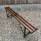 Wooden Folding Trestle Bench Reclaimed Heavy Duty Rustic Farmhouse Home Garden Army