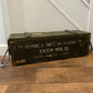 Wooden Ammo Box Vintage 1982 Rustic Storage Chest Industrial Trunk Home Coffee Table