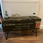 Vintage Wooden Ammo Box Side Table 1984 Rustic Storage Chest Industrial Trunk Home Coffee Table