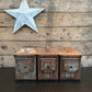 3x Metal Army Ammo Box Tin Job Lot Rustic SOLID Shop Display Geocache Stash Tool Box