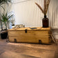 Vintage Wooden Ammo Box Rustic Chest Blanket Box Industrial Side Coffee Table