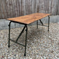 Wooden Folding Trestle Table Rustic Industrial Home Reclaimed Ex British Army Lightweight