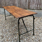 Wooden Folding Trestle Table Rustic Industrial Home Reclaimed Ex British Army Lightweight