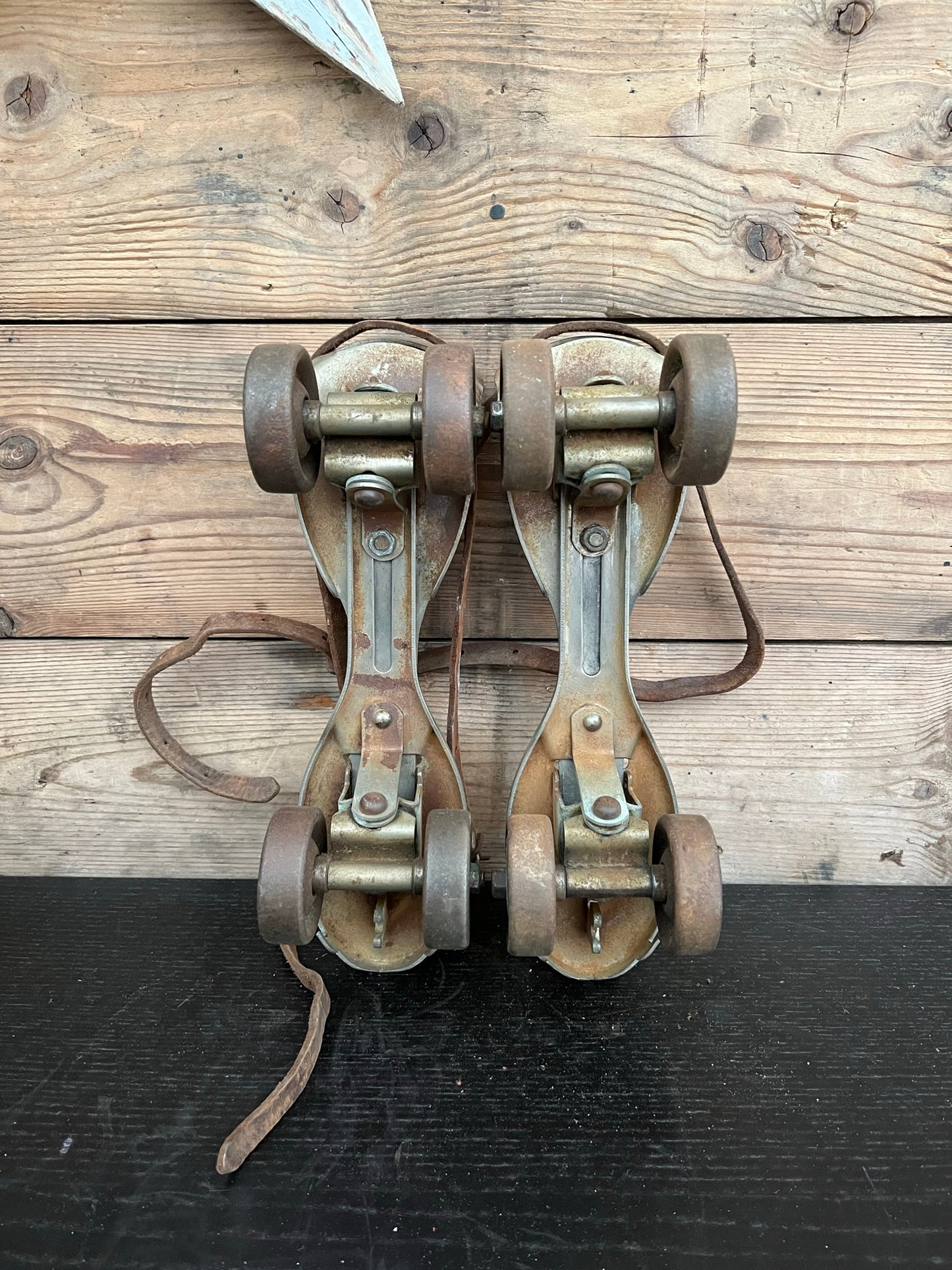 Vintage Rollfast Deluxe Metal Roller Skate Made In USA Rustic Display Collectors