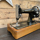 Vintage Singer Sewing Machine 1950 Hand Crank With Hard Case & Extras