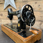 Vintage Singer Sewing Machine 1950 Hand Crank With Hard Case & Extras