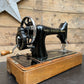 Vintage Singer Sewing Machine 1950 Hand Crank With Hard Case & Extras