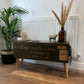 Vintage Wooden Ammo Box Side Table 1986 Rustic Storage Chest Industrial Trunk Home Coffee Table