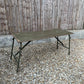 Wooden Folding Trestle Table Rustic Industrial Home Reclaimed Ex British Army Lightweight
