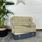 3x Vintage Suitcase Job Lot 1960's Retro Trunk Boho Décor Theatre Film Display Prop