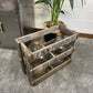 2x Vintage Demijohn Bottle In Wooden Crate Rustic Home Farmhouse Farm Shop Decor