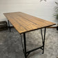 Rustic Vintage Wooden Folding Trestle Table 1952 Industrial Farmhouse Dining Garden Reclaimed Army