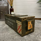 Rustic Wooden Ammo Box Industrial Vintage 1987 Storage Chest Coffee Table