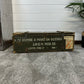 Rustic Wooden Ammo Box Industrial Vintage 1987 Storage Chest Coffee Table