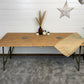 Vintage Folding Trestle Table Heavy Duty Wooden Table Rustic Desk Wedding Event Reclaimed