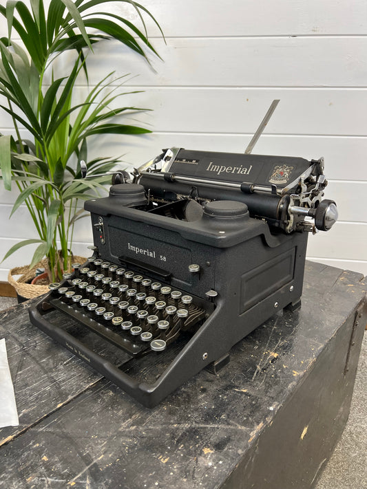 Vintage 1940's Imperial 58 Portable Typewriter Retro Home Decor Display