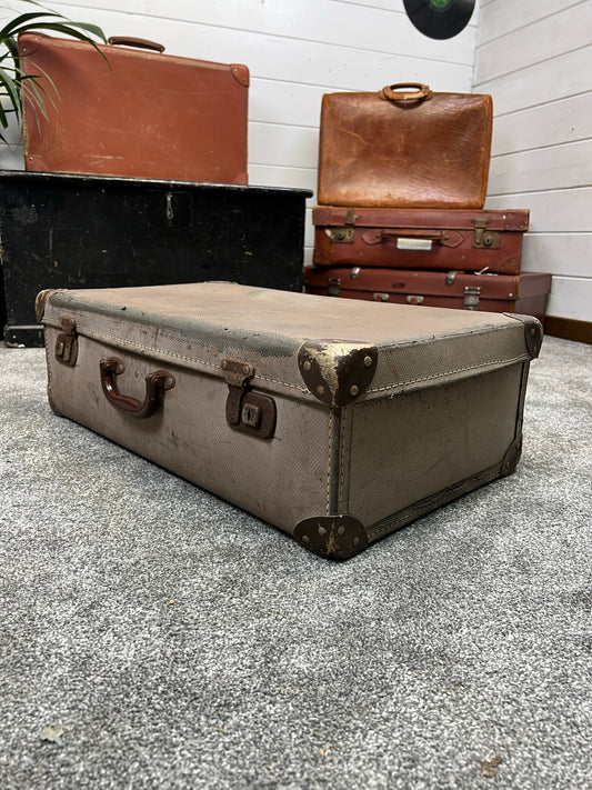 Vintage Suitcase Travel Trunk Retro Art Deco Boho Display Prop