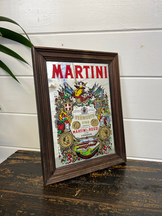 Vintage Martini Pub Advertising Mirror Home Bar Beer Decor