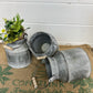 Vintage Style Mini Milk Churn Set of 3x Farmhouse Flower Pot Decor Planter