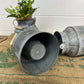 Vintage Style Mini Milk Churn Set of 3x Farmhouse Flower Pot Decor Planter