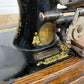 Vintage Singer Sewing Machine 28K Dates 1908 Hand Crank With Case & Original Key.