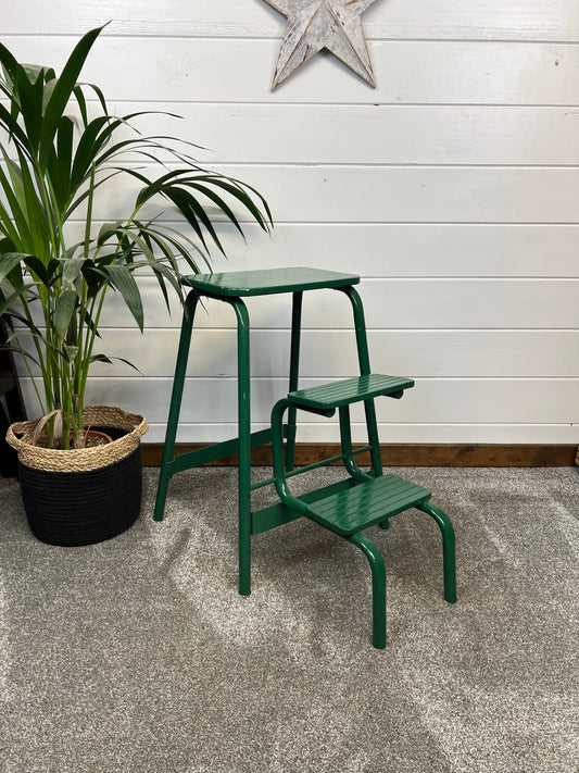 Vintage Folding Step Stool Rustic Industrial Pantry Larder Steps Farmhouse Kitchen Grocery Shop