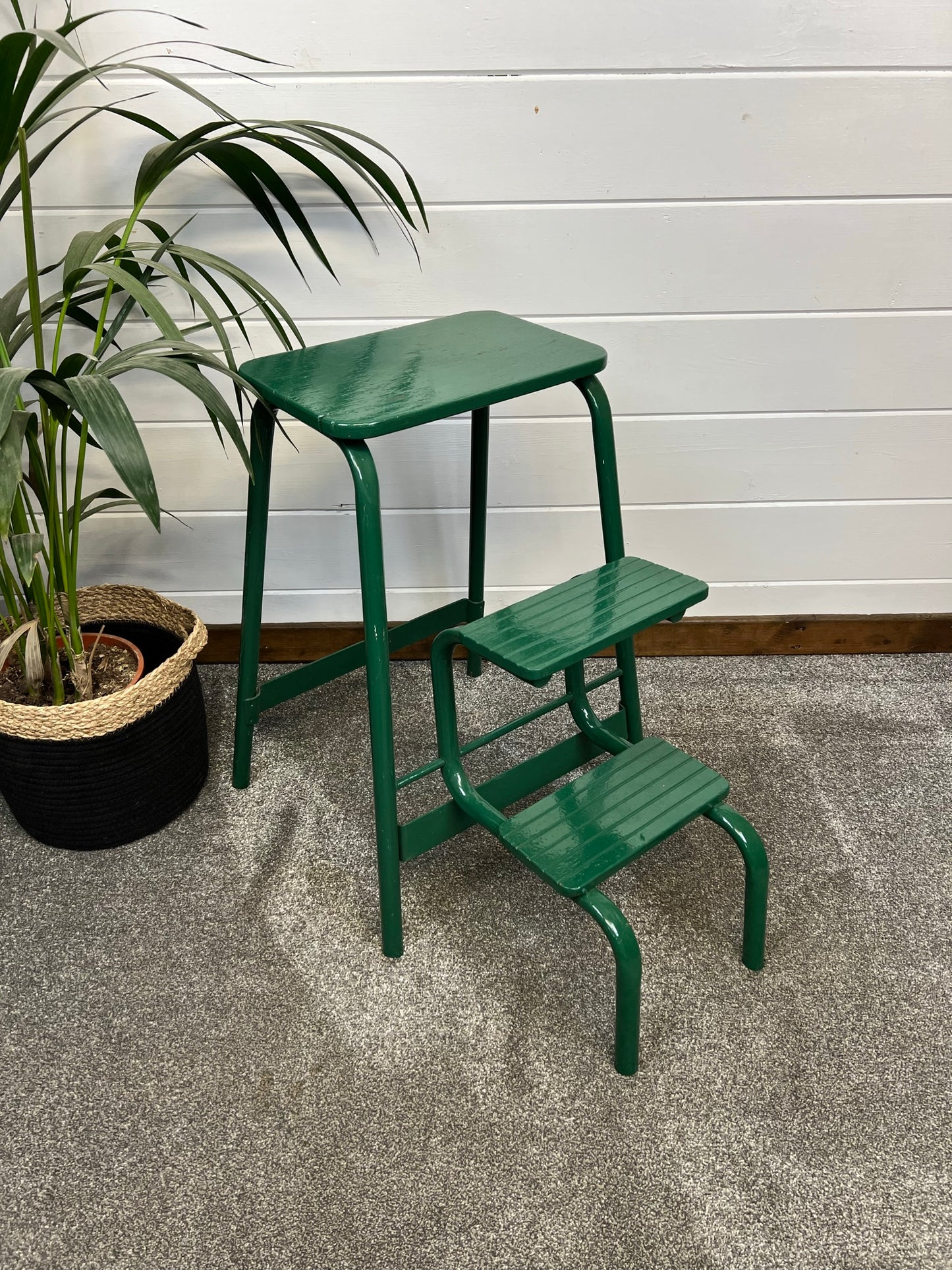 Vintage Folding Step Stool Rustic Industrial Pantry Larder Steps Farmhouse Kitchen Grocery Shop