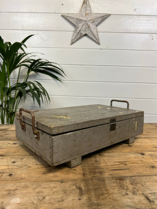 Vintage Small Wooden Toolbox Tool Box Tray Rustic Decor