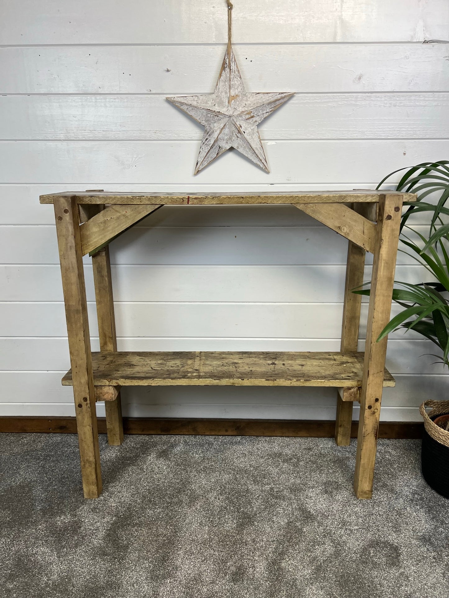 Rustic Entryway Console Table Narrow Hallway Side Table Reclaimed Shabby Chic Distressed