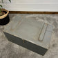Vintage Grey Wooden Storage Box Trunk Tool Chest Toolbox Side Table
