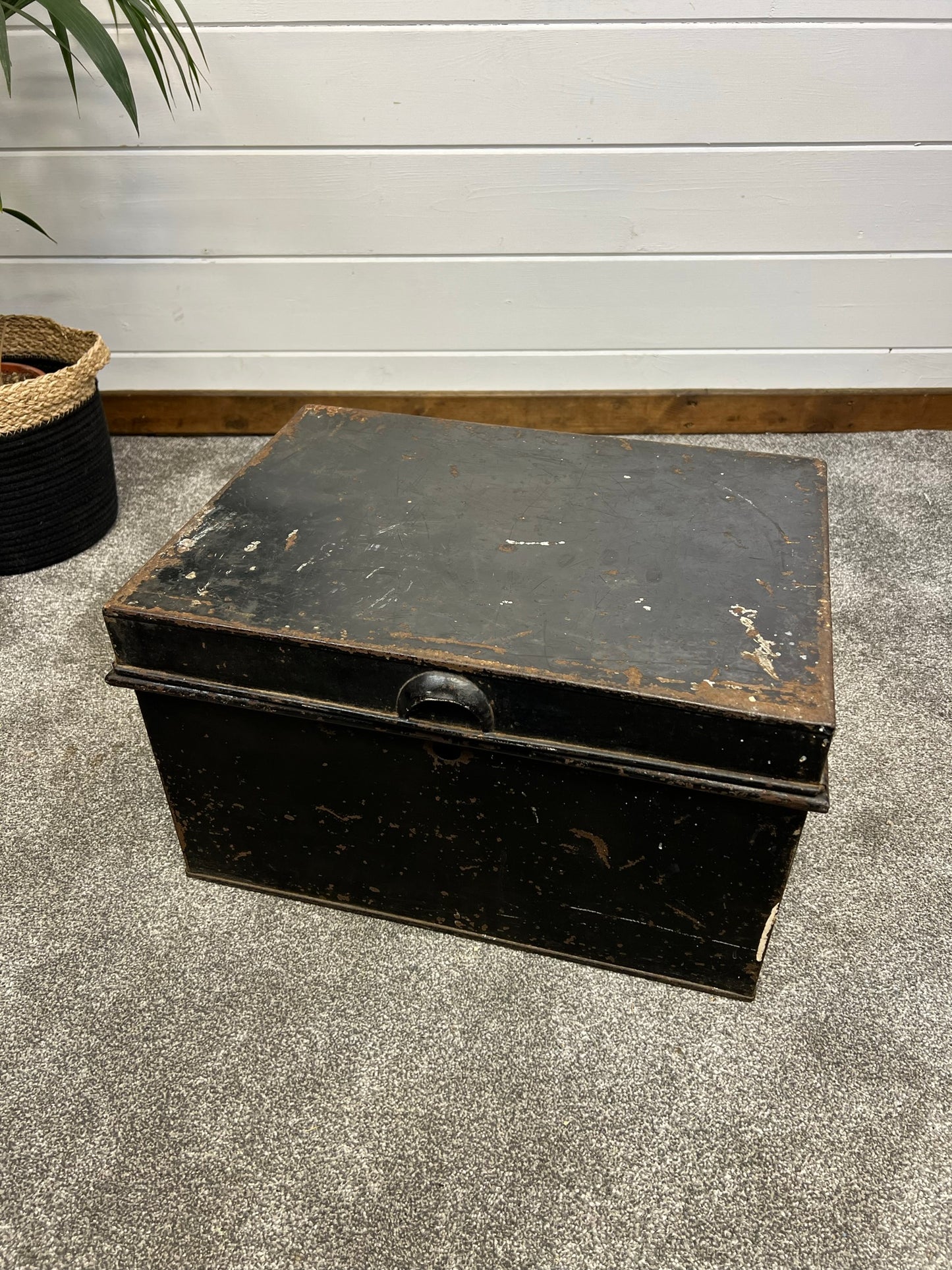 Vintage Partridge & Cooper Fleet St. London Metal Storage Box Toolbox Rustic Industrial