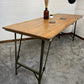 Rustic Vintage Wooden Folding Trestle Table Industrial Farmhouse Dining Garden Reclaimed Army