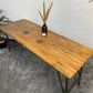 Rustic Vintage Wooden Folding Trestle Table Industrial Farmhouse Dining Garden Reclaimed Army