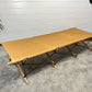 Vintage Antique Gold Medal Automatic Cot Folding Camp Bed Wood & Canvas