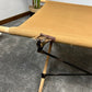 Vintage Antique Gold Medal Automatic Cot Folding Camp Bed Wood & Canvas