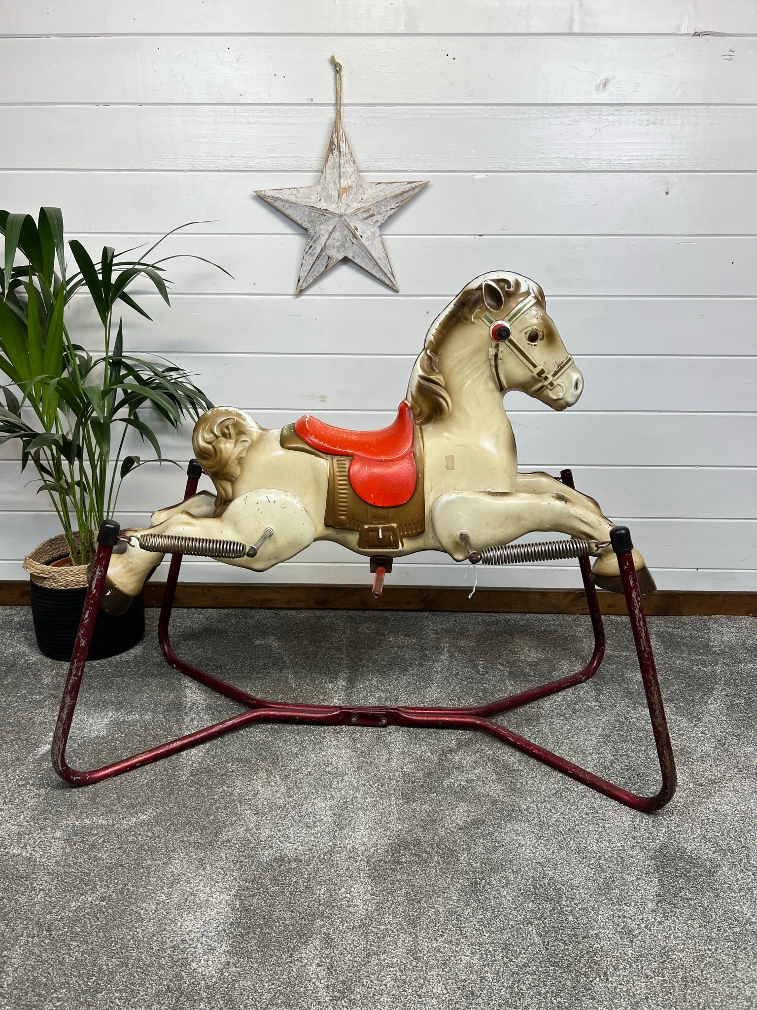 Old rocking sales horse with springs