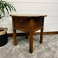 Vintage Wooden Circular Table With Storage Rustic Coffee Table Home Side Table