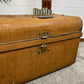 Vintage Metal Travel Chest Large Trunk Rustic Home Coffee Table Blanket Storage Box