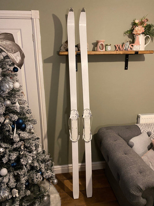 Vintage Telemark Skis Ex Army Reclaimed Asnes Skis Winter Ski Chalet Decor
